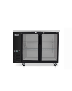 48" Glass 2 Door Back Bar Refrigerator - BB48G