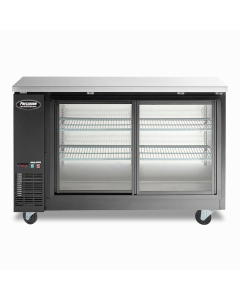 60" 2 Door Back Bar Refrigerator with Sliding Doors - BB60G-slide