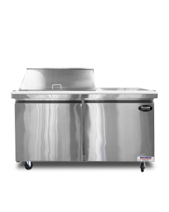 60" Mega Top Sandwich Prep Table with Workstation (15 pan) - P60M-WT