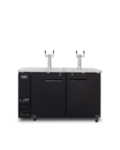 60" Kegerator 2 Door Keg Refrigerator - PUDD60