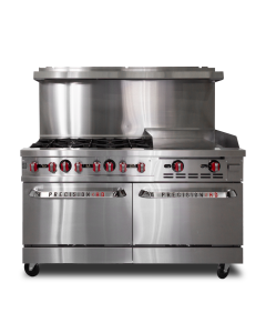 Precision 6 Burner Gas Range & 24" Griddle - RGR60-24G-T