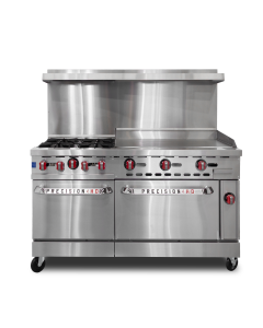 Precision 4 Burner Gas Range with 36" Griddle - RGR60-36G-Thermostat