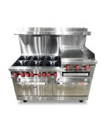 Precision 6 Burner Gas Range with 24" Griddle and Broiler - HD6BRG