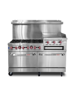Precision 6 Burner Gas Range with 24" Griddle and Broiler - HD6BRG